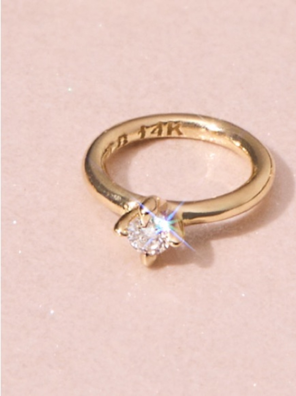 CATBIRD Tiniest Diamond Ring Charm CATBIRD gold charm - Picture 3 of 4